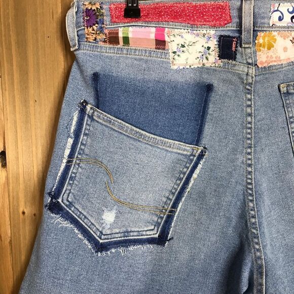 Signature by Levi’s Womens Upcycled OOAK High Rise “Patch Cat” Size 18 - Picture 7 of 16